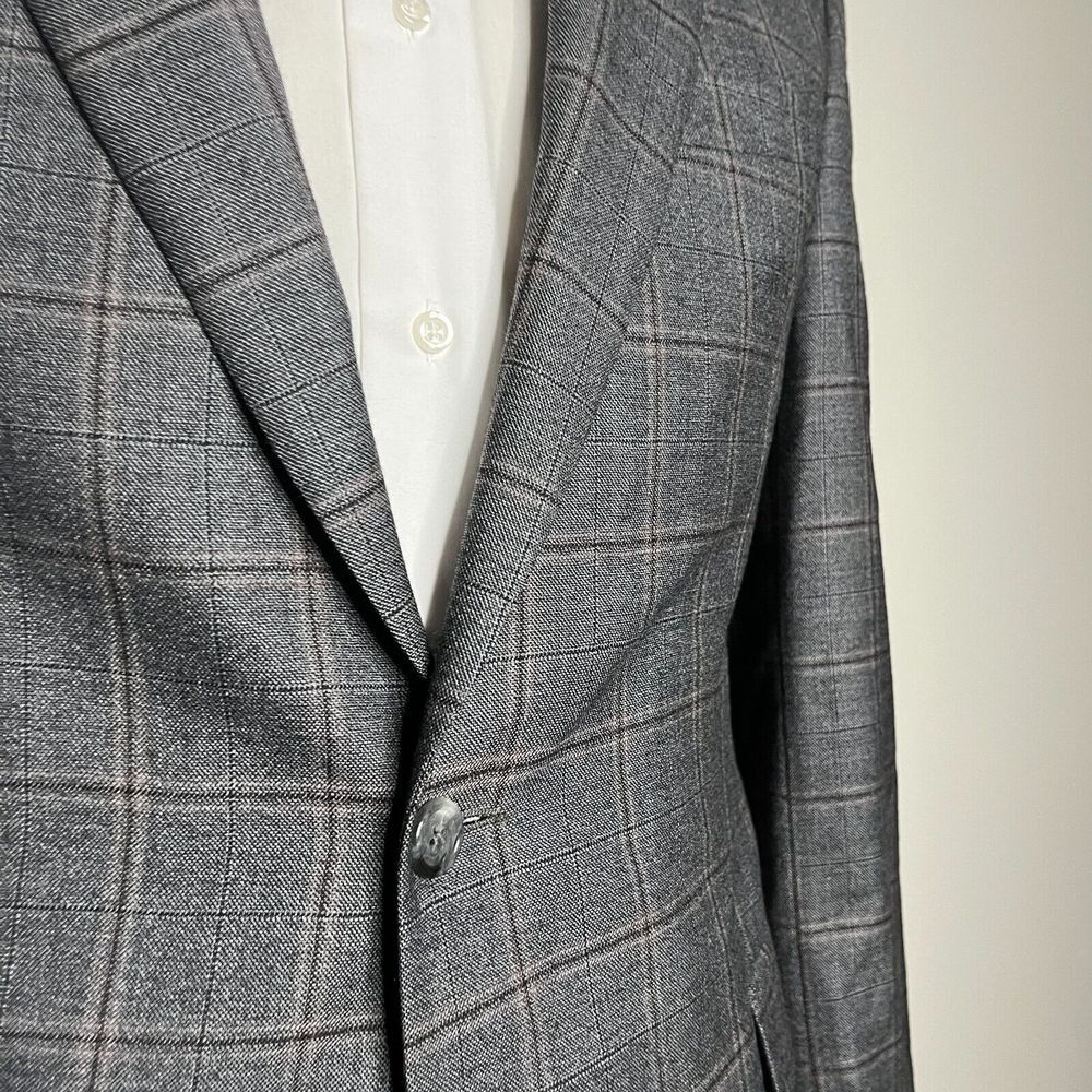 Jos. A. Bank Charcoal Checkered Sport Coat - Picture 2 of 12